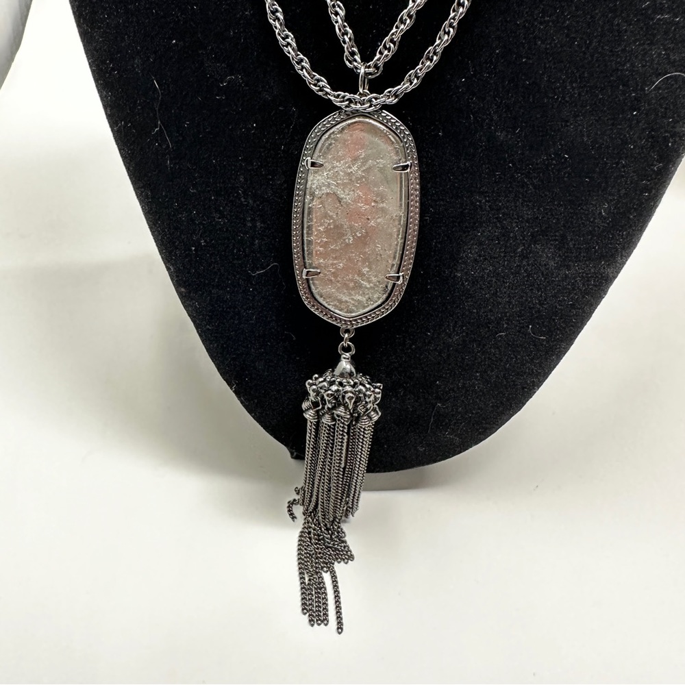 Kendra Scott Rayne Necklace Gunmetal